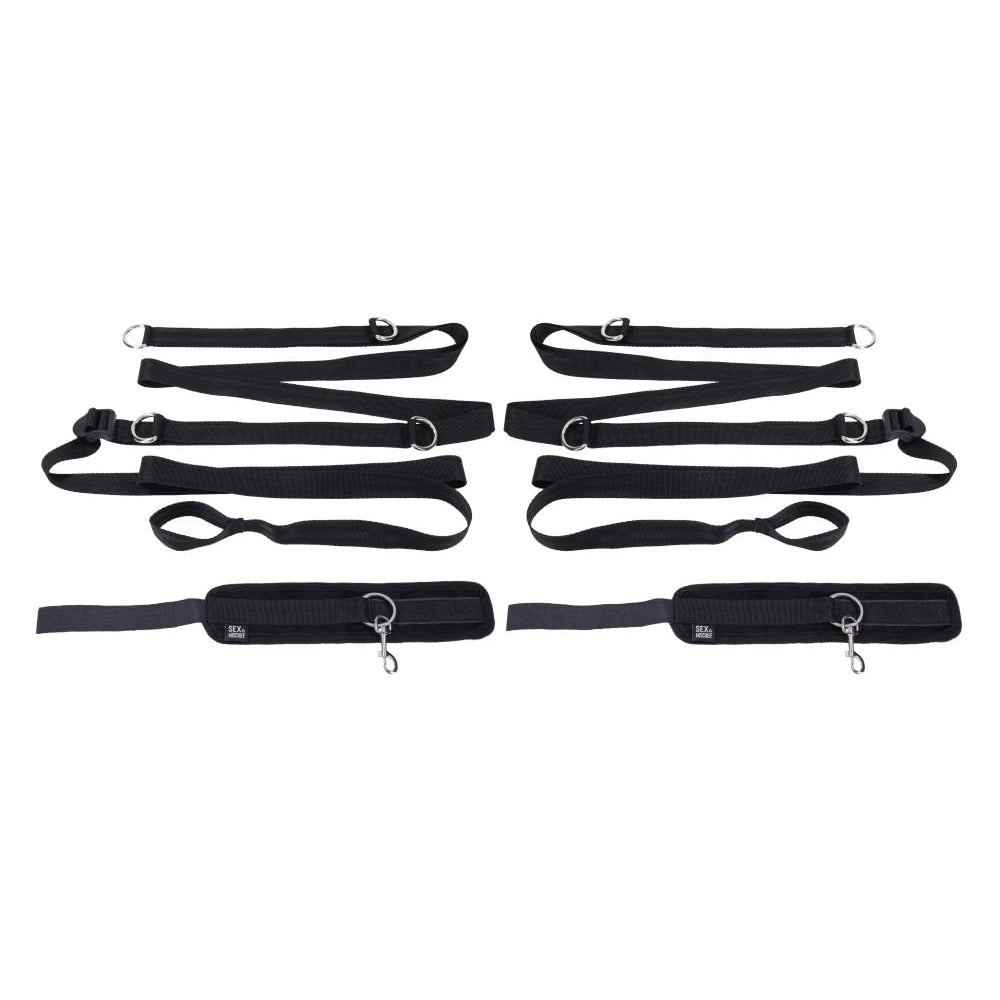 S&M Anywhere You Dare Bondage Restraint System - Black Restraint Set