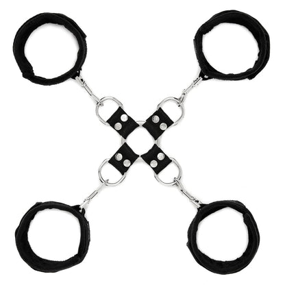 SPORTSHEETS 5 Piece Hot Tie & Cuff Set - Black Restraints