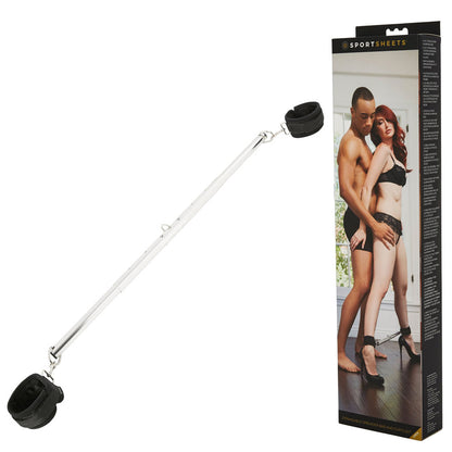 SPORTSHEETS Expandable Spreader Bar & Cuffs - Metal 74 cm Spreader Bar with Cuffs