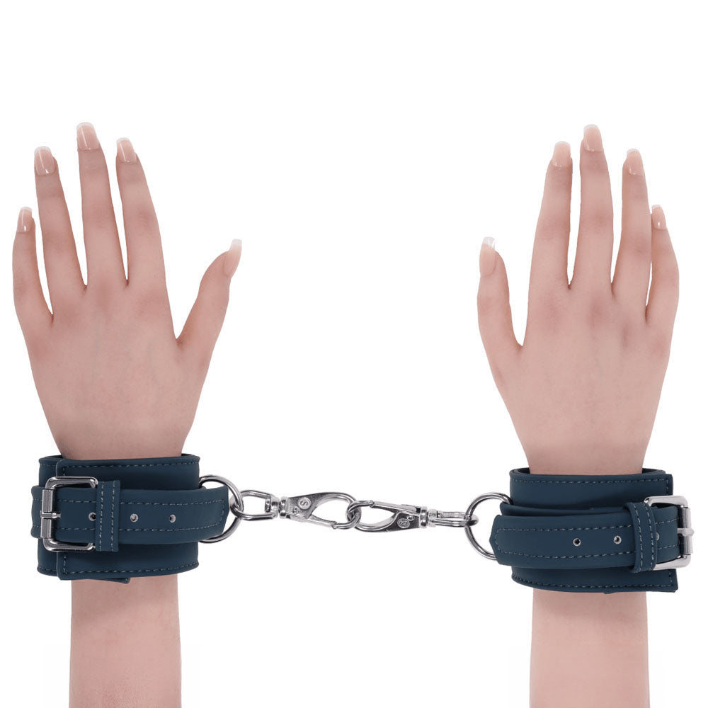 SPORTSHEETS Signature Twilight Tease Handcuffs - Blue Adjustable Restraints