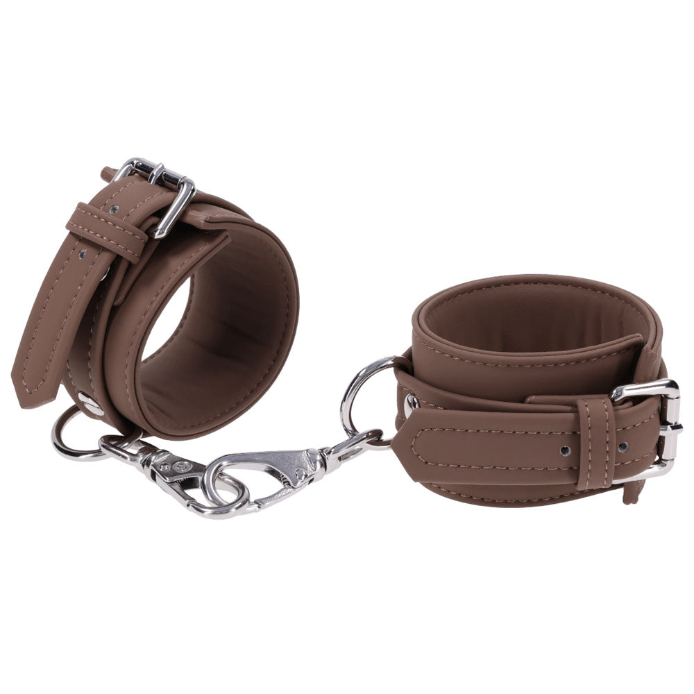 SPORTSHEETS Signature Dawn Dream Handcuffs - Tan Adjustable Restraints
