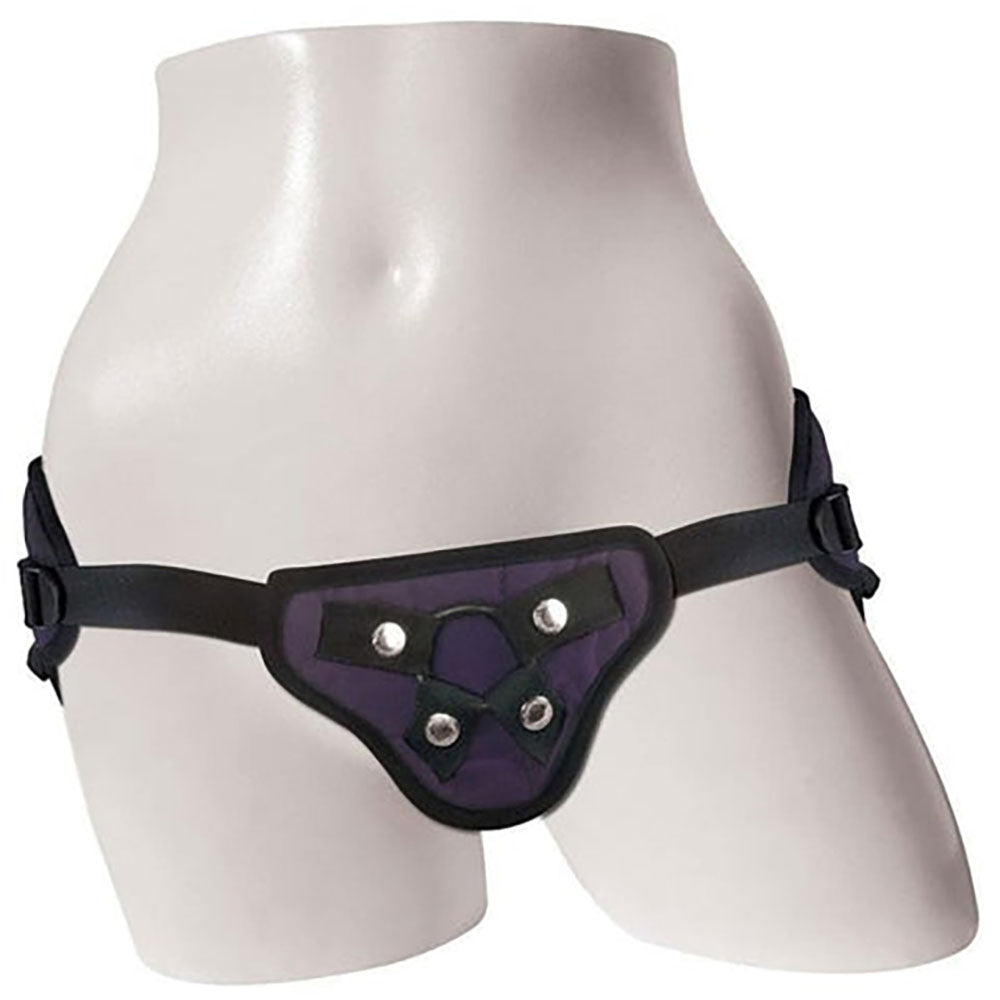 SPORTSHEETS Purple Strap-On - Purple Adjustable Strap-On Harness (No Probe Included)