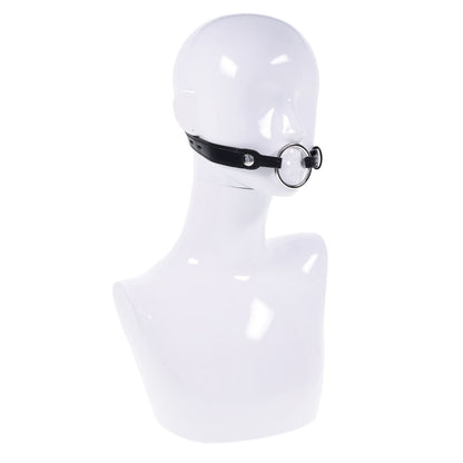 EDGE Interchangeable Ring Gag - Black Mouth Gag Restraint with 2 Interchangeable Pieces