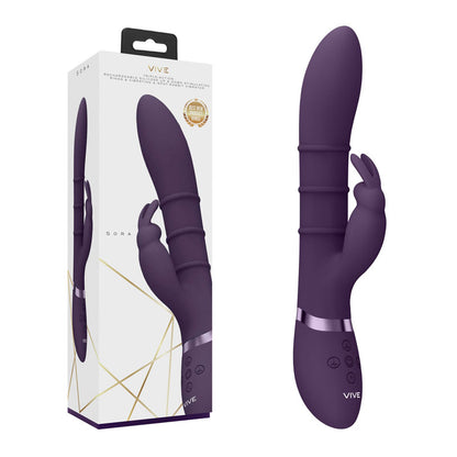 VIVE Sora - Purple 24.2 cm USB Rechargeable Rabbit Vibrator