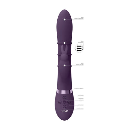 VIVE Sora - Purple 24.2 cm USB Rechargeable Rabbit Vibrator