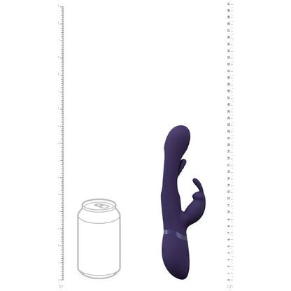 VIVE Mika - Purple 23.2 cm USB Rechargeable Rabbit Vibrator with Flapping Shaft