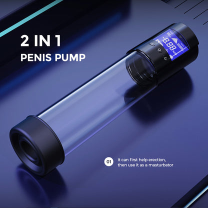 LuvPump Smart Penis Pump - Clear USB Rechargeable Automatic Penis Pump